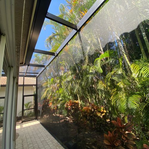 A patio enclosure in Southwest Florida keeping out the bugs and debris.